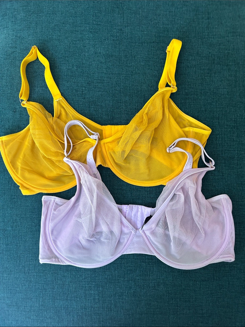 smart & sexy Sheer Underwire Bras in Yellow and Lavender